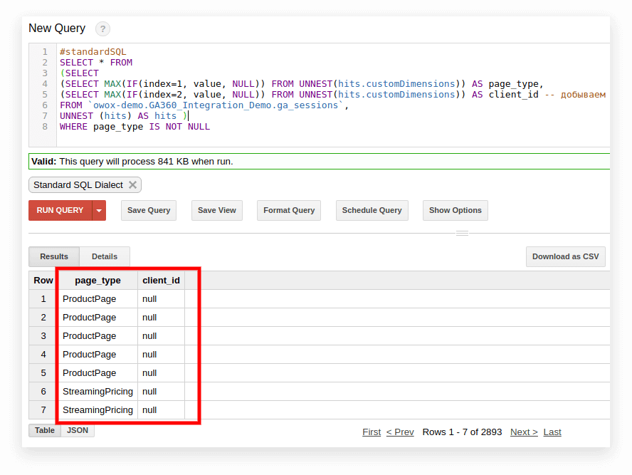 Sql Bigquery Collection Store Gbu 6023