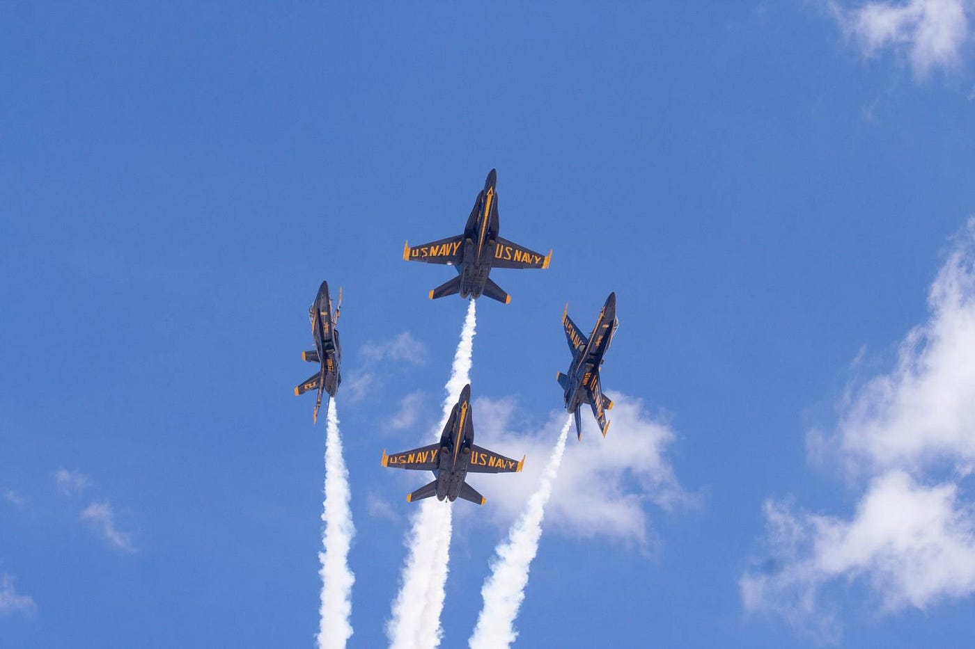 Mickey Markoff 2023 Air Sea Exec — photo of four US navy blue angels in flight