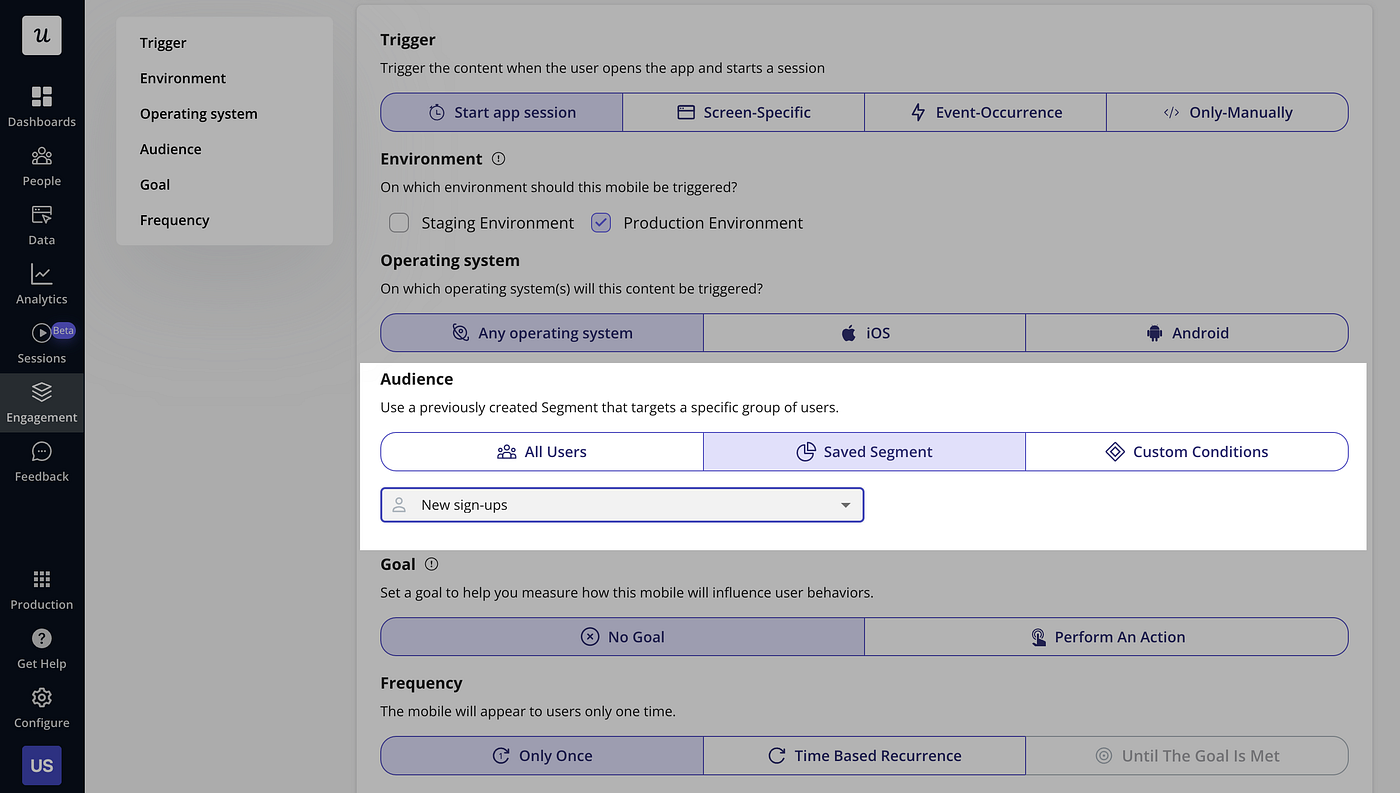 Create custom segments in Userpilot based on user behavior, role, language, etc.