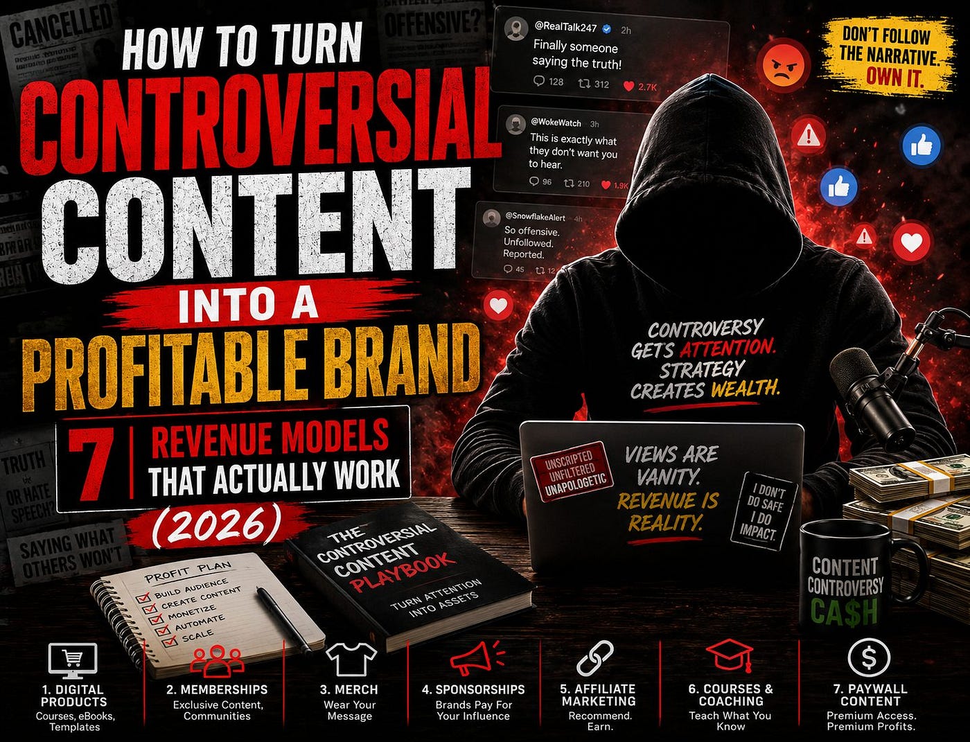 How to Turn Controversial Content Into a Profitable Brand: 7 Revenue Models That Actually Work…