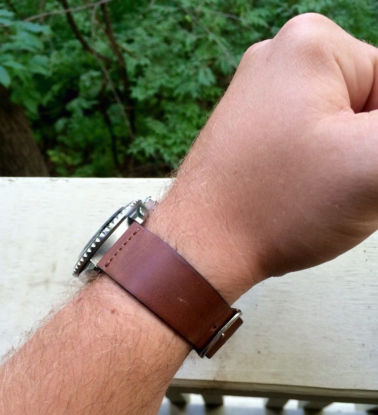 Fluco shell cordovan watch strap sale