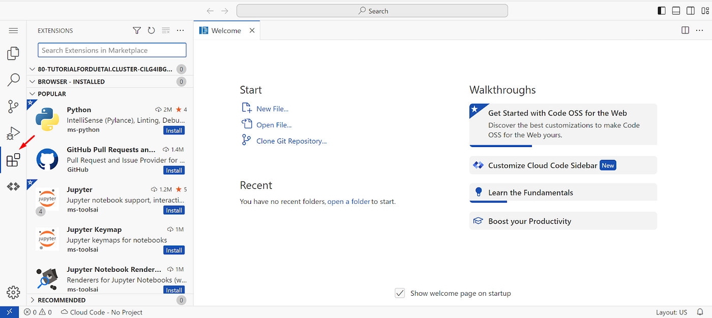 Enable Extentions