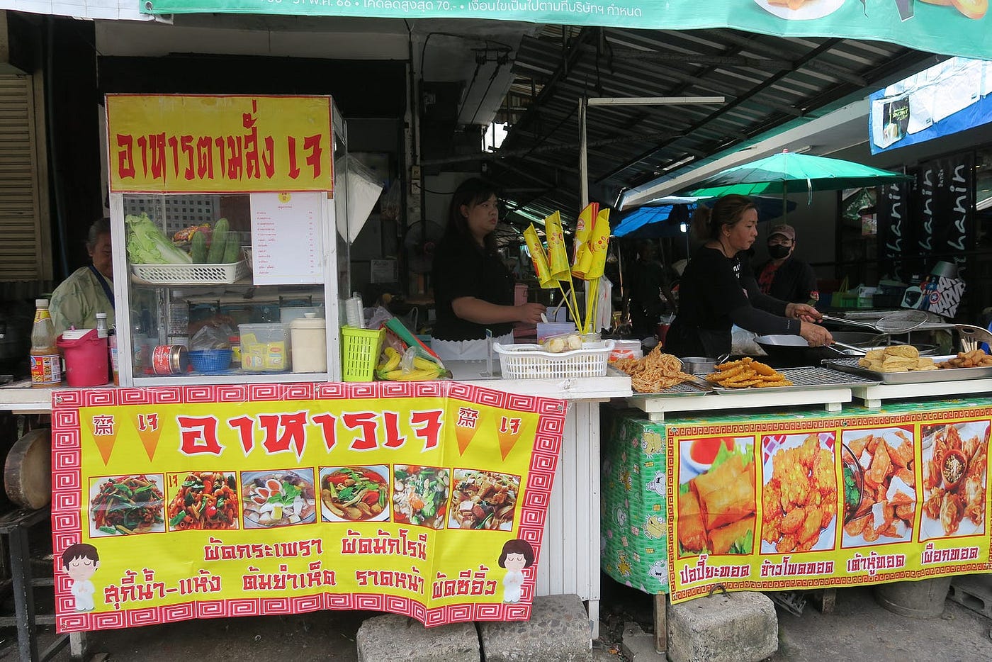 A je fest stall at the Hua Hin Day Market.