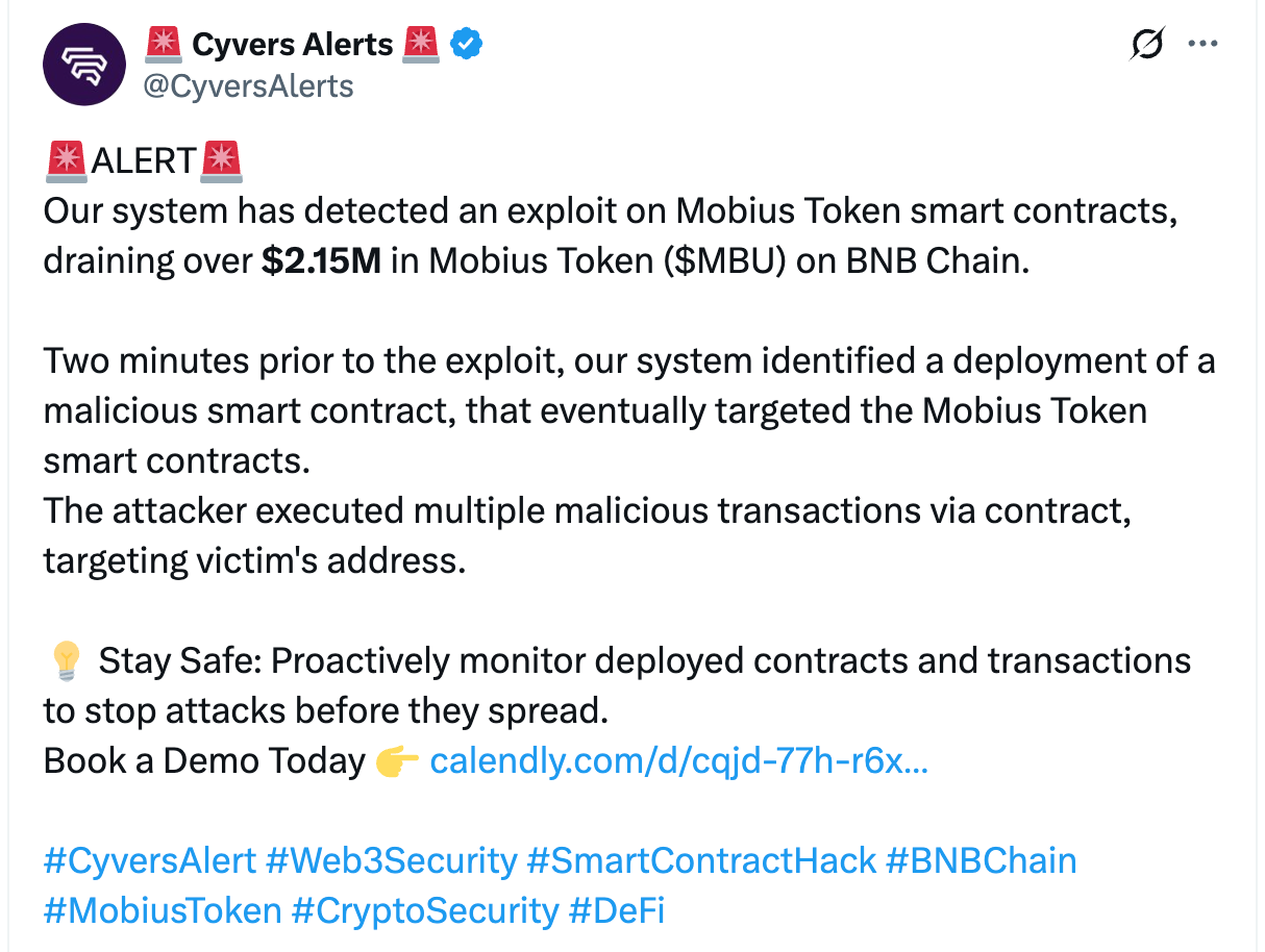 Explosive Mobius Token Exploit: The Bug That Minted Quadrillions of MBU |  by Evgenii | CoinsBench