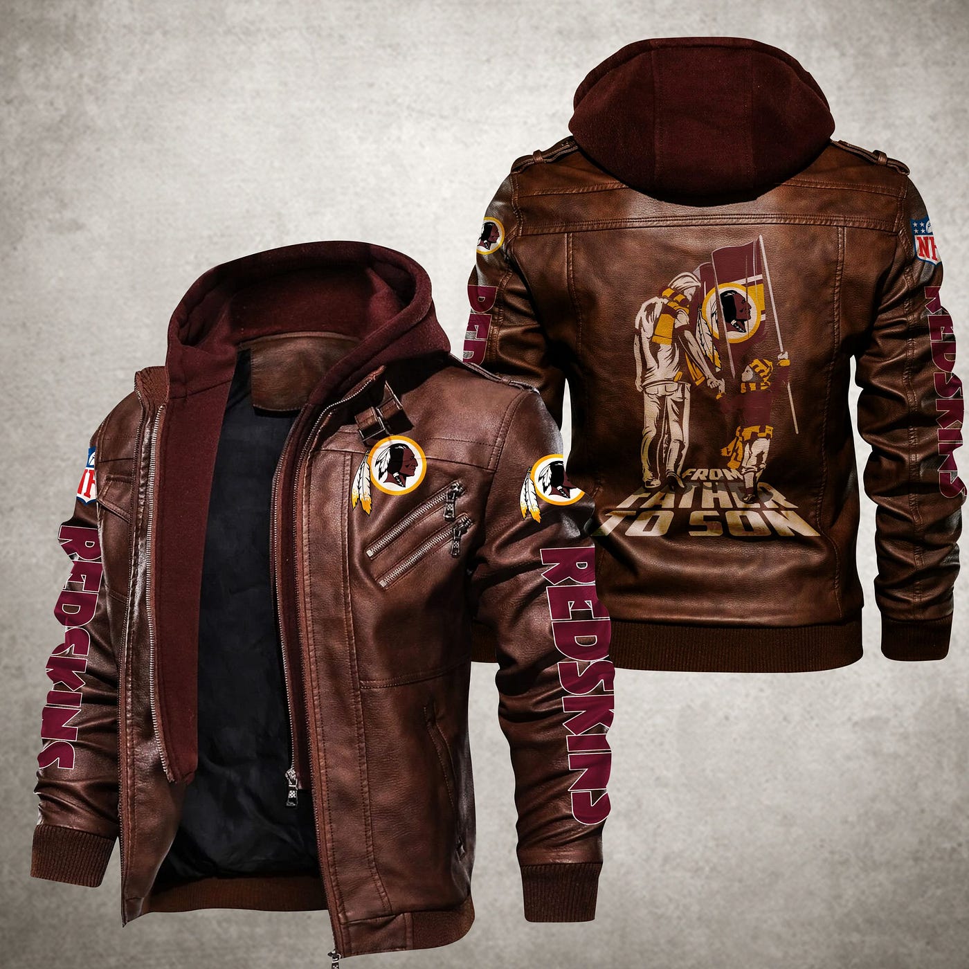 Leather jacket nfl outlet