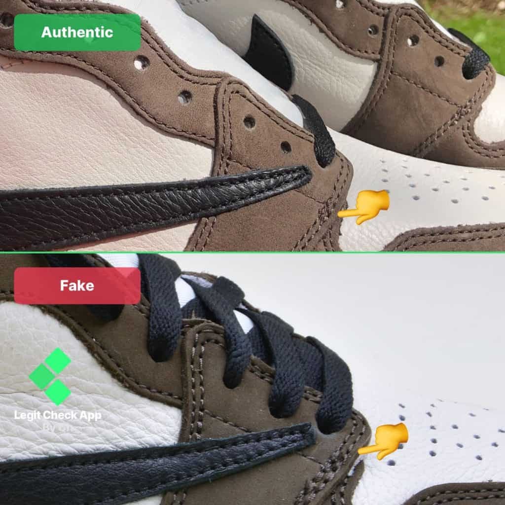 The Most Complete Fake Vs Real Travis Scott Air Jordan 1 Comparison | by Legit  Check By Ch | Medium