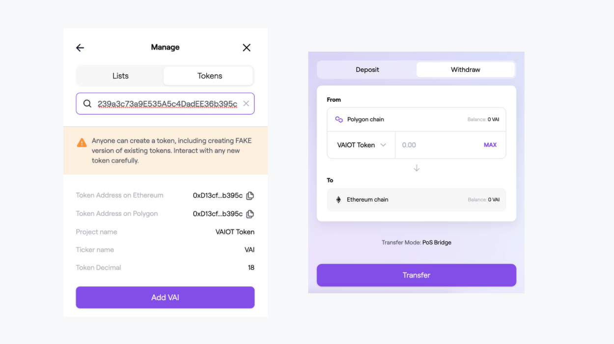 VAIOT — How To Bridge Polygon $VAI To ETH $VAI | by VAIOT_LTD | Medium