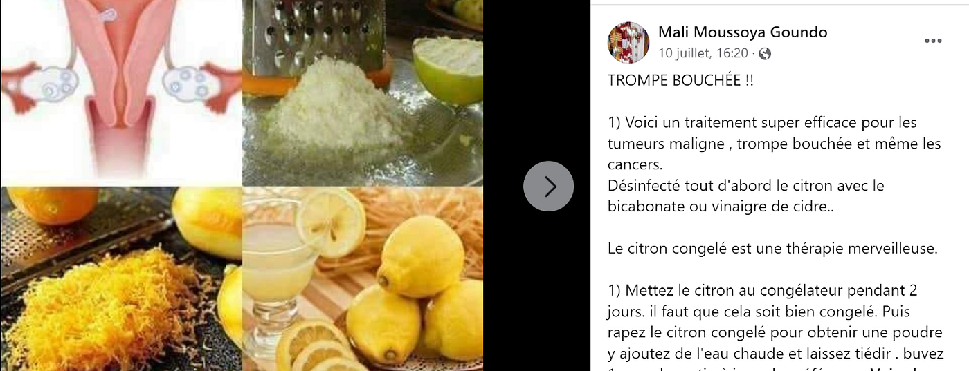 INTOX : Le citron congelé n'est pas un remède contre les cancers | by  PesaCheck | PesaCheck