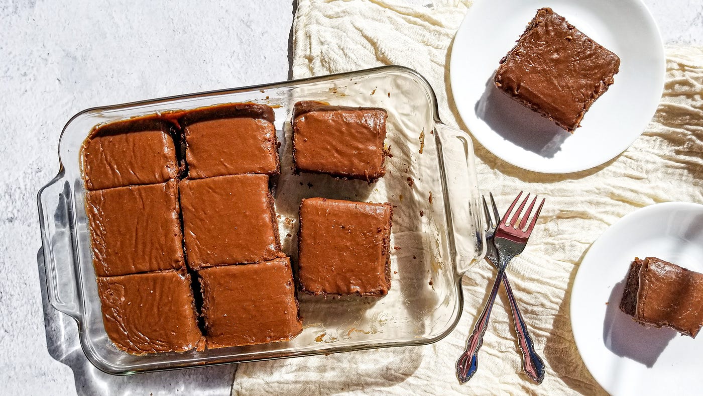 Texas Sheet Cake in a 9x13 Pan for Smaller Parties