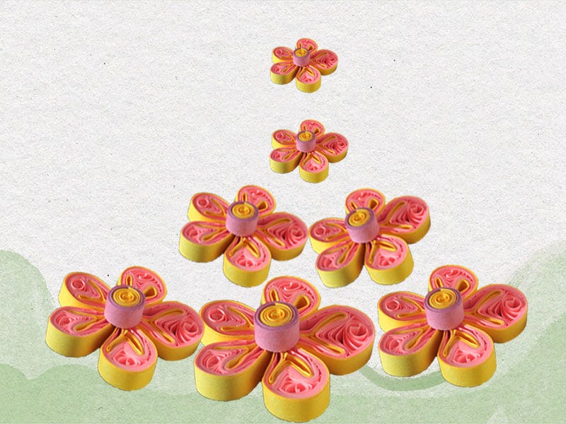 How to make quilling christmas ornaments (easy flower), Paper craft world, by Sulochana Shehani