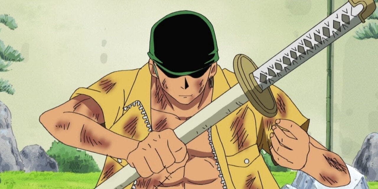One Piece UP - Zoro com a sua espada após obter a Uo Uo no