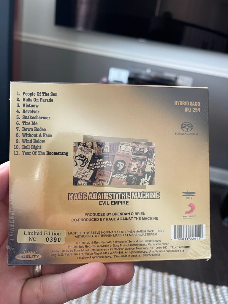 Rage Against the Machine: Evil Empire Limited Edition SACD