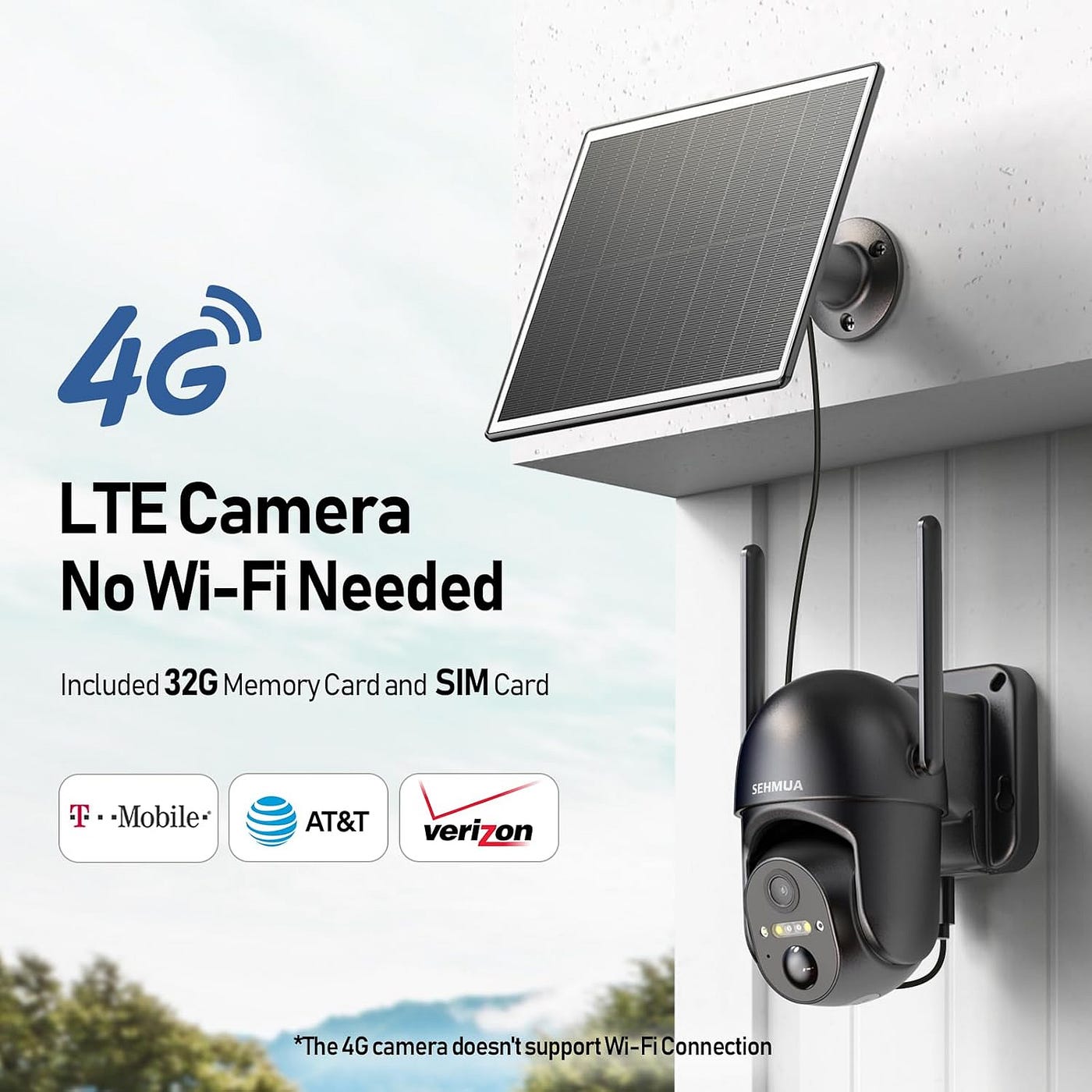 Outdoor Security Camera Wireless, 360° PTZ Remote Wireless