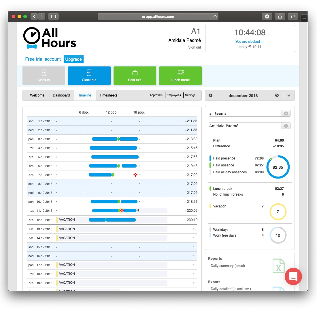 TimeControl, Web timesheets for Finance and Project Management