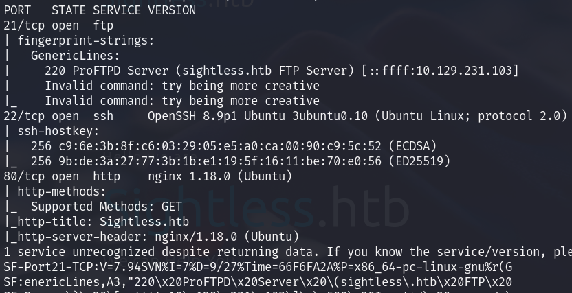 HTB: Sightless Writeup / Walkthrough | by pk2212 | Medium