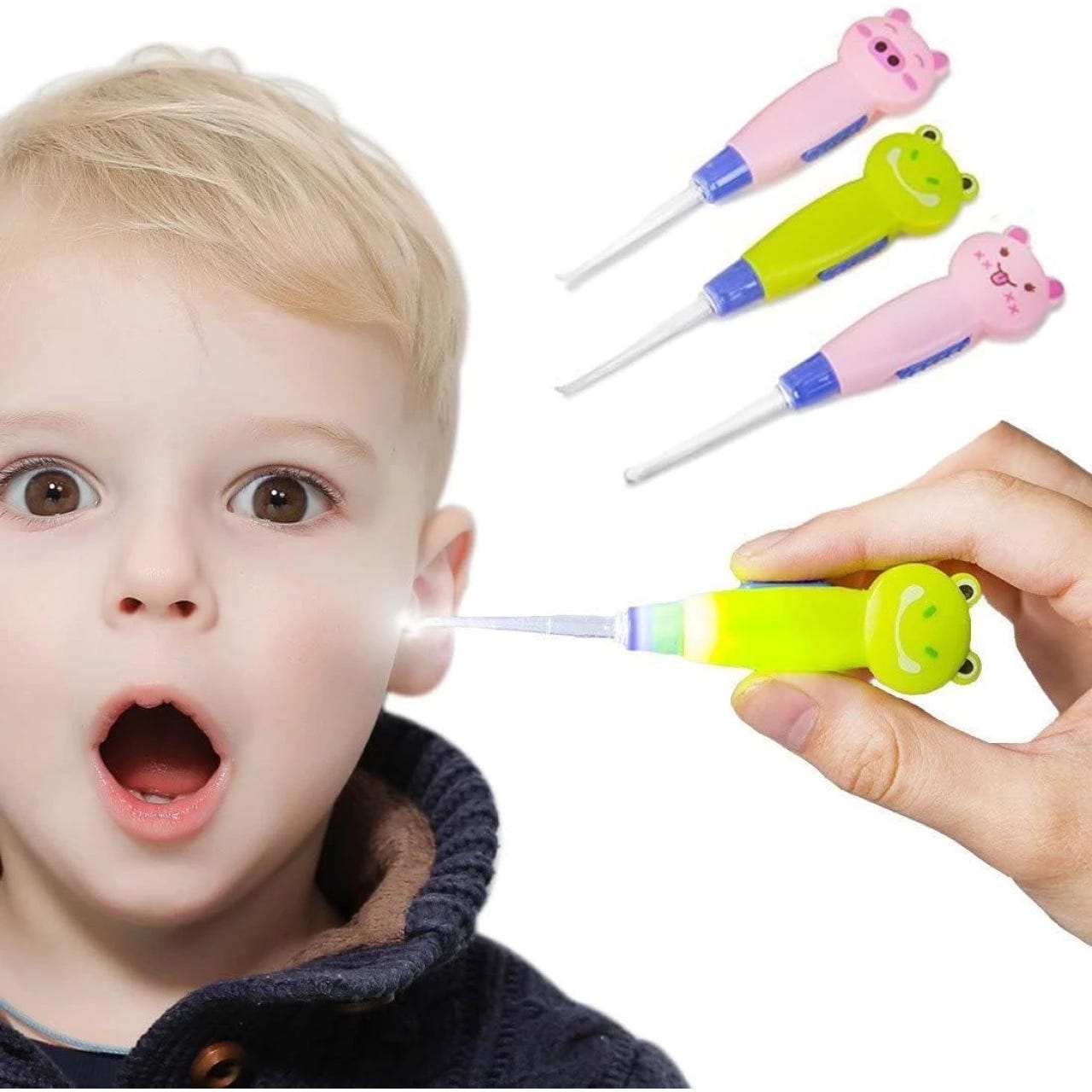 Oogiebear Baby Nose Cleaner and Ear Wax Removal Tool with LED Light for Newborns