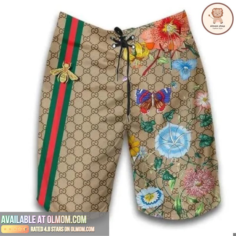 Gucci Bee Yellow Hawaiian Shirt And Short