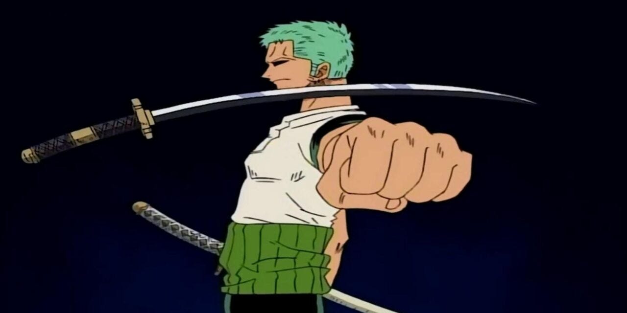 One Piece UP - Zoro com a sua espada após obter a Uo Uo no
