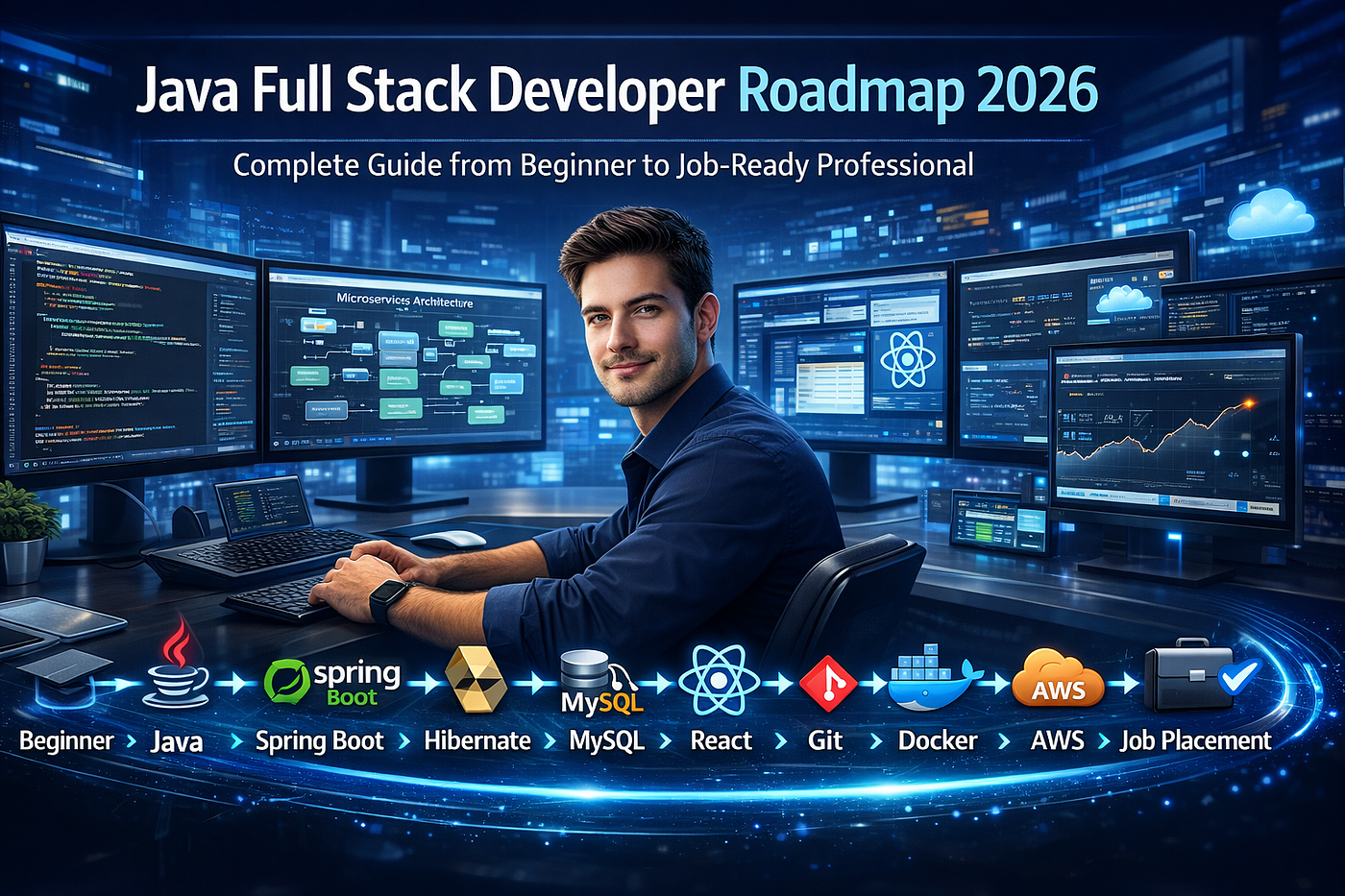 Java Full Stack Developer Roadmap 2026: Complete Guide from Beginner to Job-Ready Professional