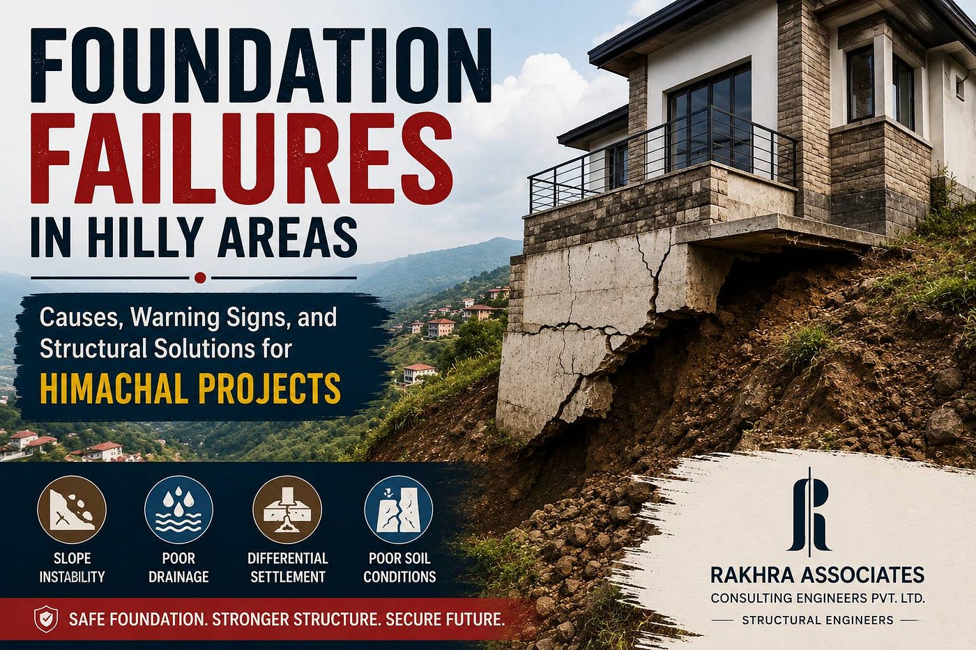 Foundation Failures in Hilly Areas: Causes, Warning Signs, and Structural Solutions for Himachal…