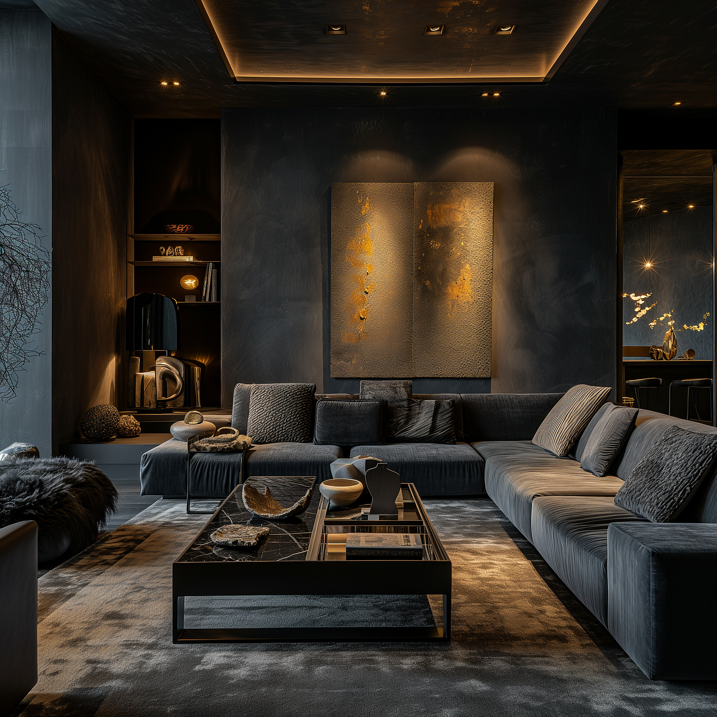 44 Dark Living Room Ideas Embracing Elegance Drama by Edward George London Medium