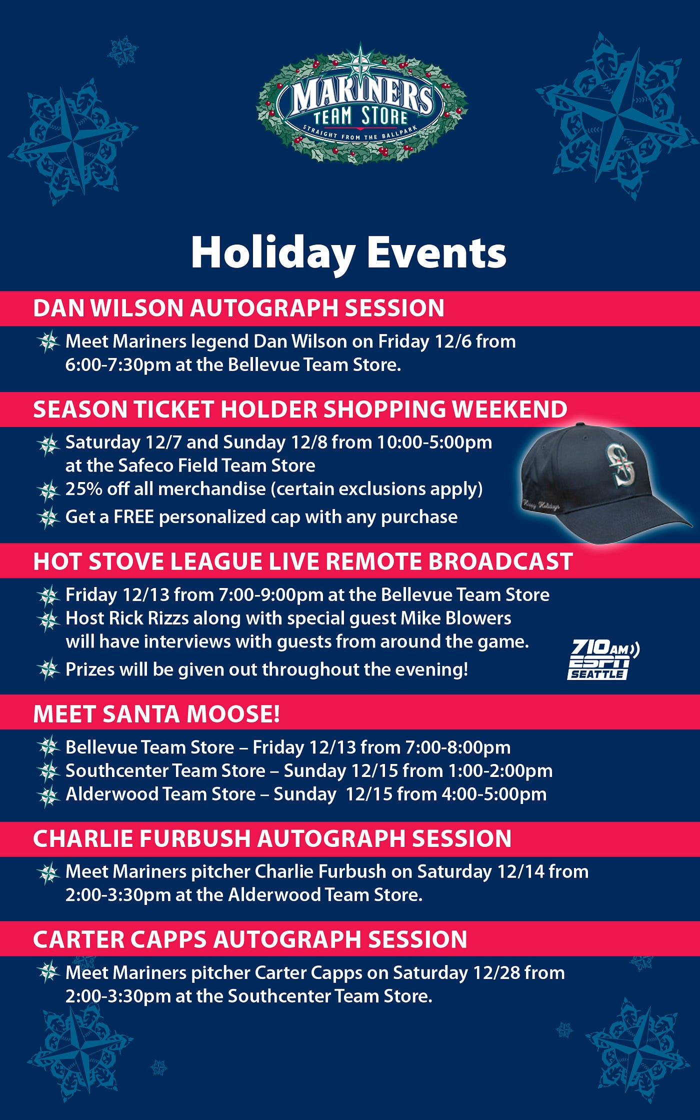 Mariners Team Store Holiday Events, by Mariners PR