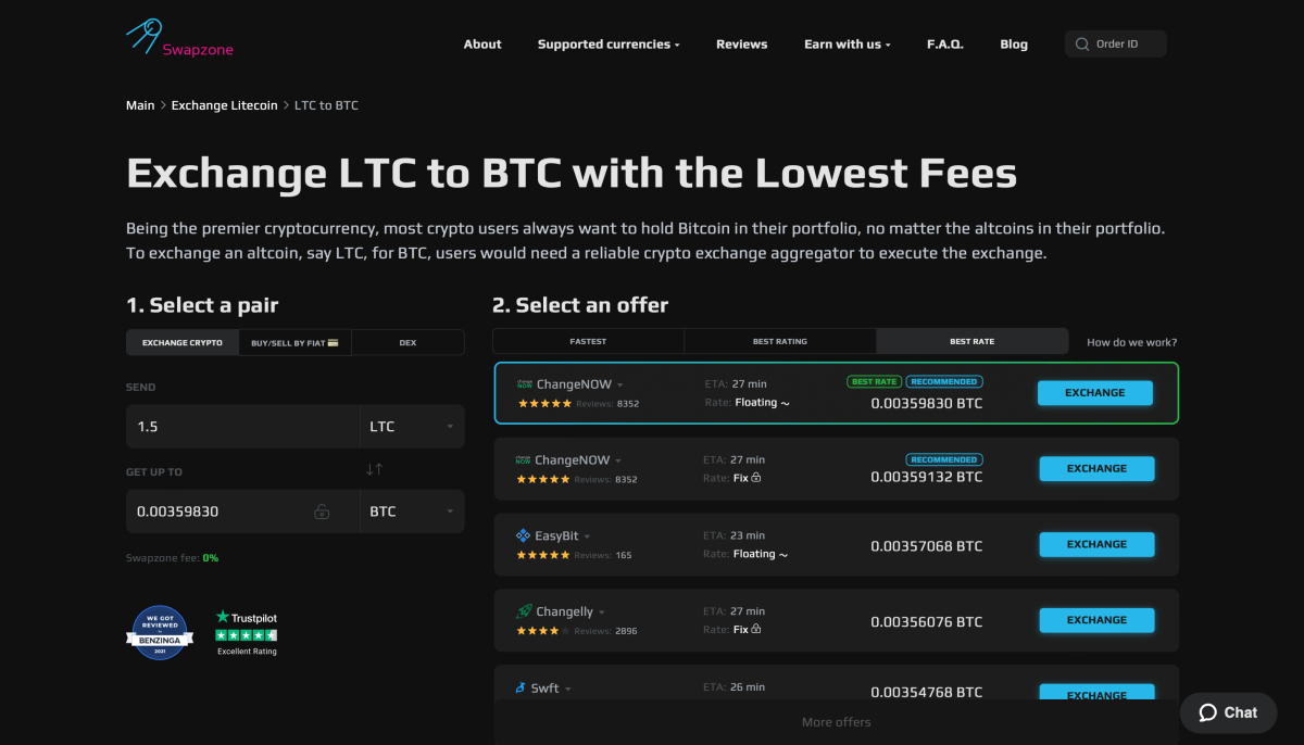 How to Instantly Exchange Litecoin to Bitcoin (LTC to BTC) Without KYC in  2023 | by Swapzone | Coinmonks | Medium