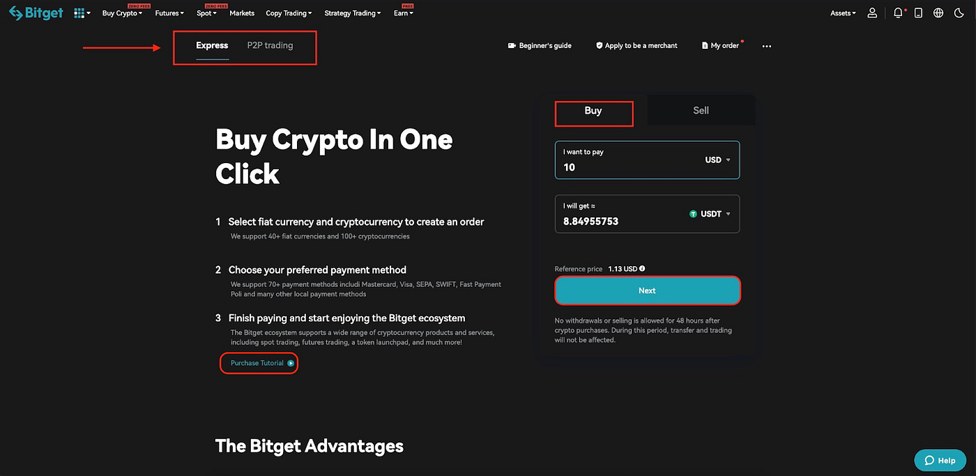 通过BitGet P2P 交易所买卖加密货币- MarsDAO (中文) - Medium