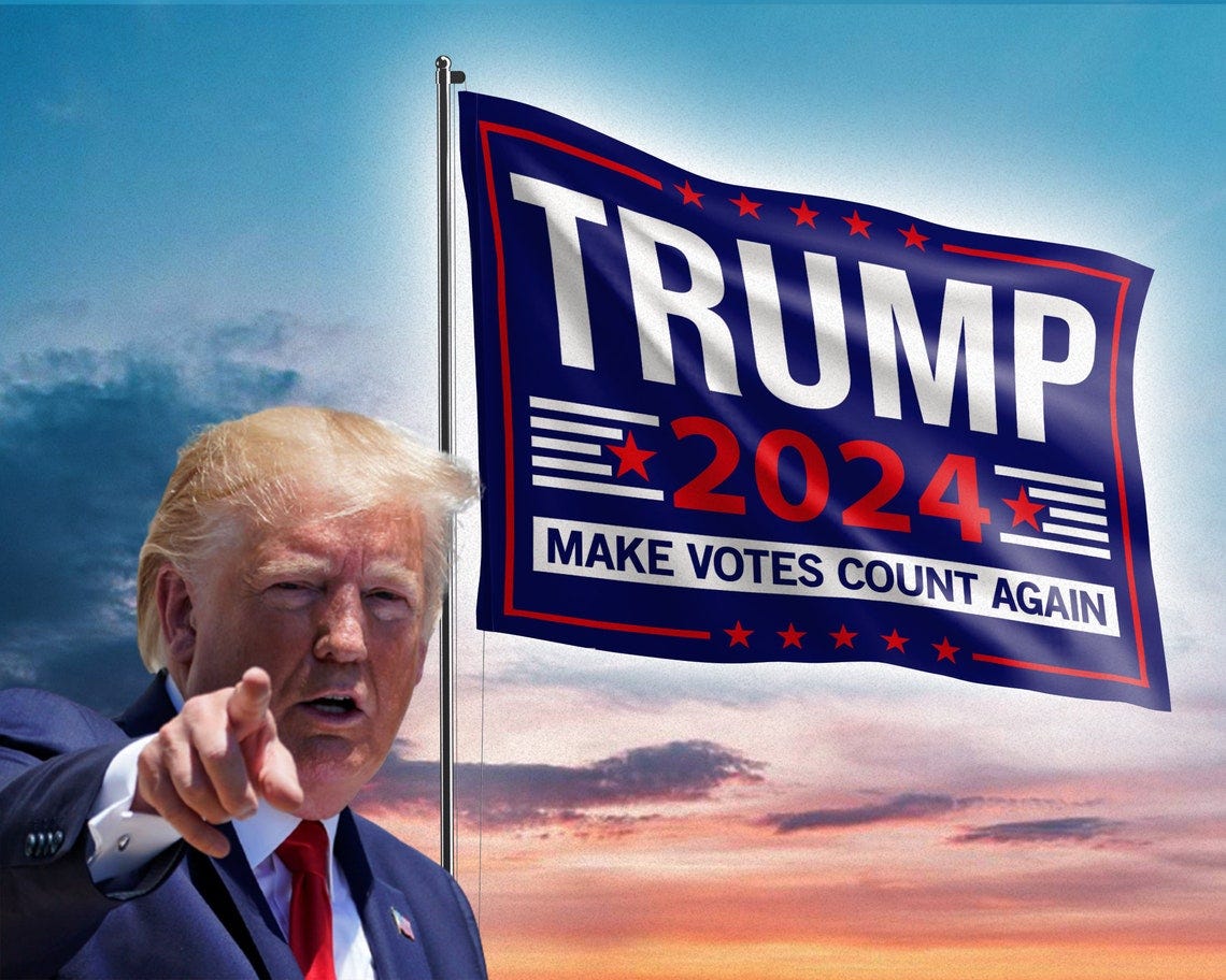 Trump Make Votes Count Again 2024 American Flag Election Day Decor