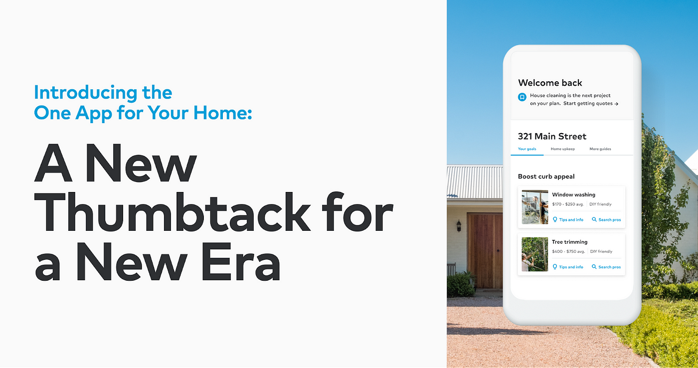 Introducing the One App for Your Home: A New Thumbtack for a New 