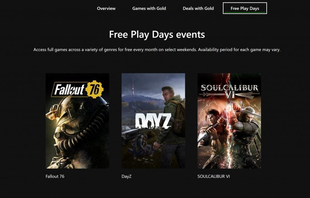 Fallout 76, DayZ and Soulcalibur VI are free to play with Xbox Live Gold  this weekend, by Dave W Shanahan