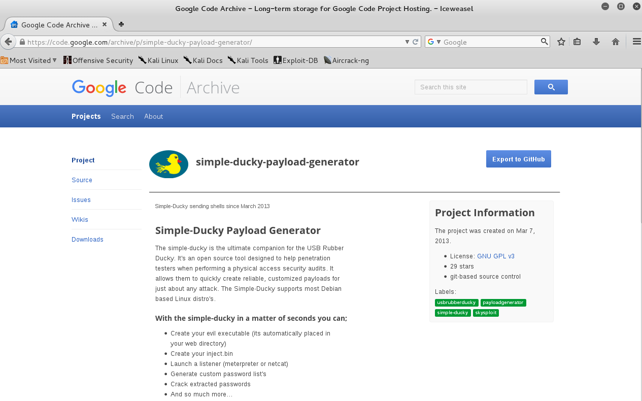 Google Code Archive - Long-term storage for Google Code Project Hosting.