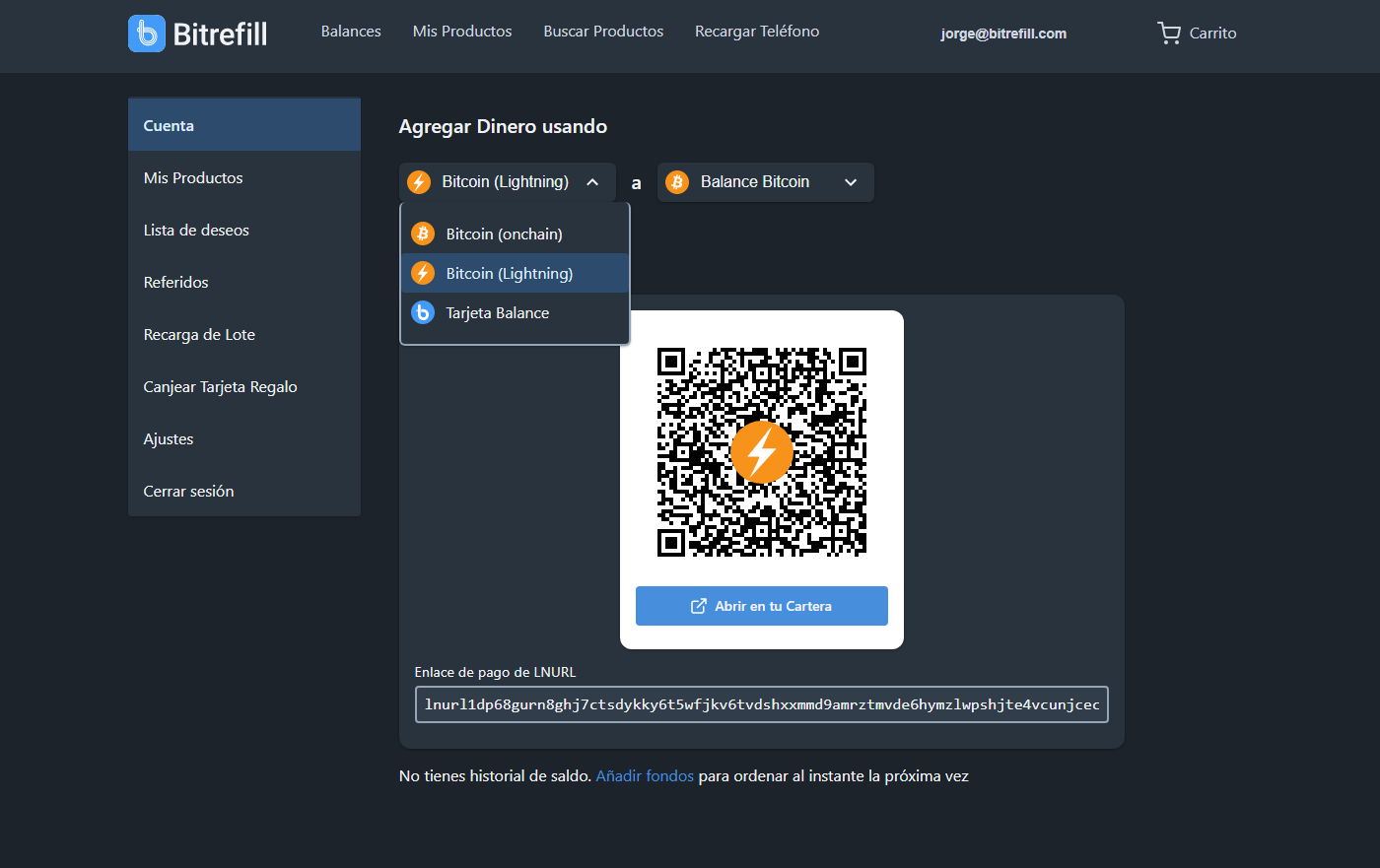 Tutorial: Comienza con una cuenta en Bitrefill. | by Bitrefill | Bitrefill  en Español | Medium