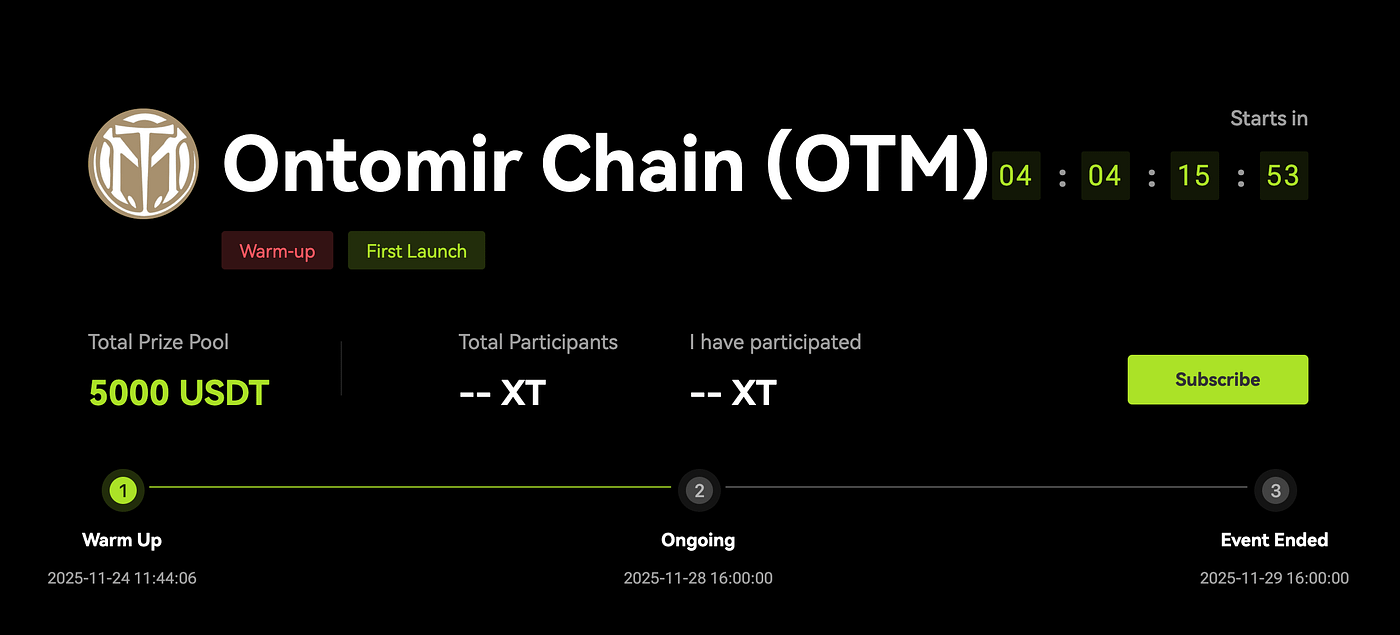Earn OTM by Simply Holding XT: A Complete Guide to the OTM XT Airdrop | by  XT Exchange | Nov, 2025 | Medium