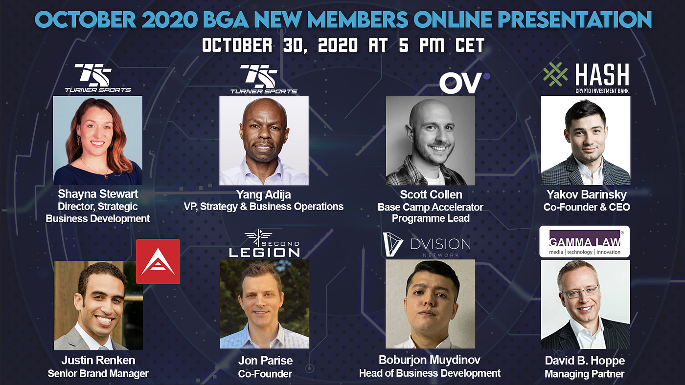 BGA October 2020 New Members Presentation (October 30, 5PM CET) | by  Blockchain Game Alliance | Blockchain Game Alliance | Medium