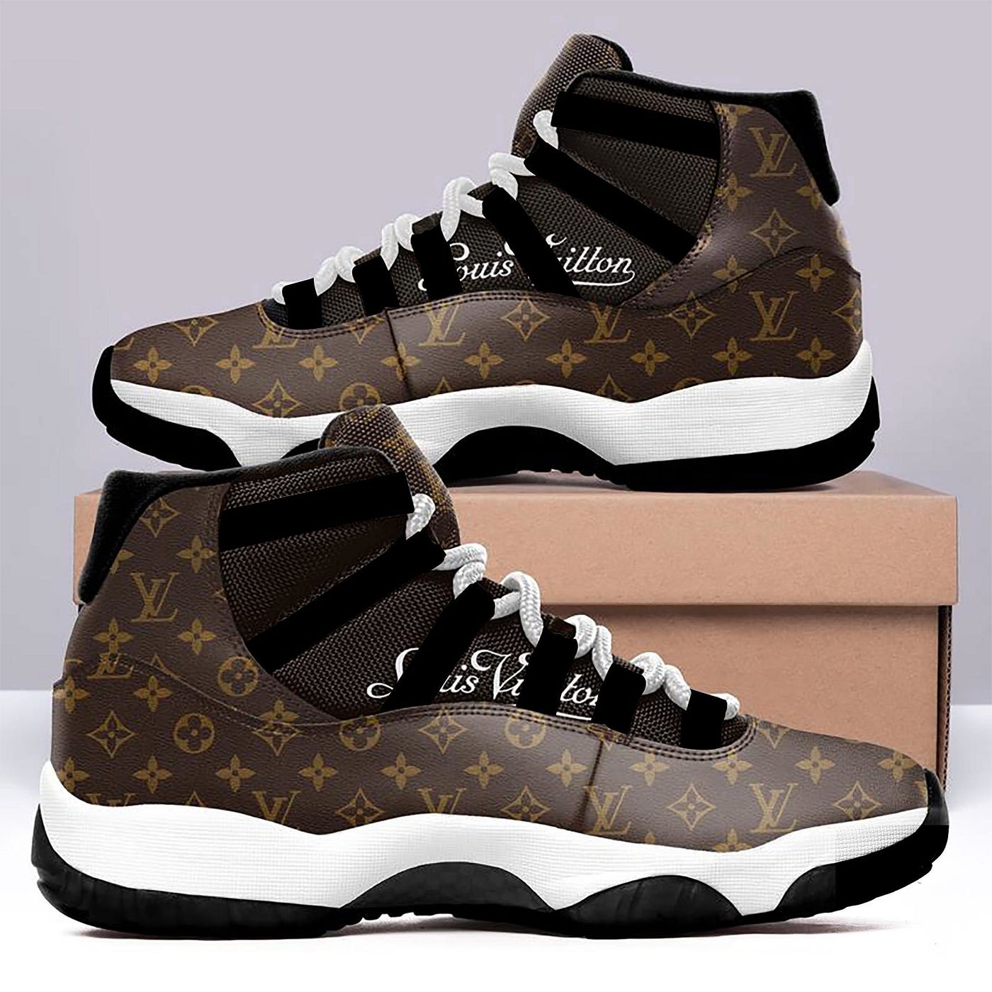 Louis Vuitton Gold Air Jordan 11 Sneakers Shoes Lv Hot For Men Women  Jd11–094709, by son nguyen