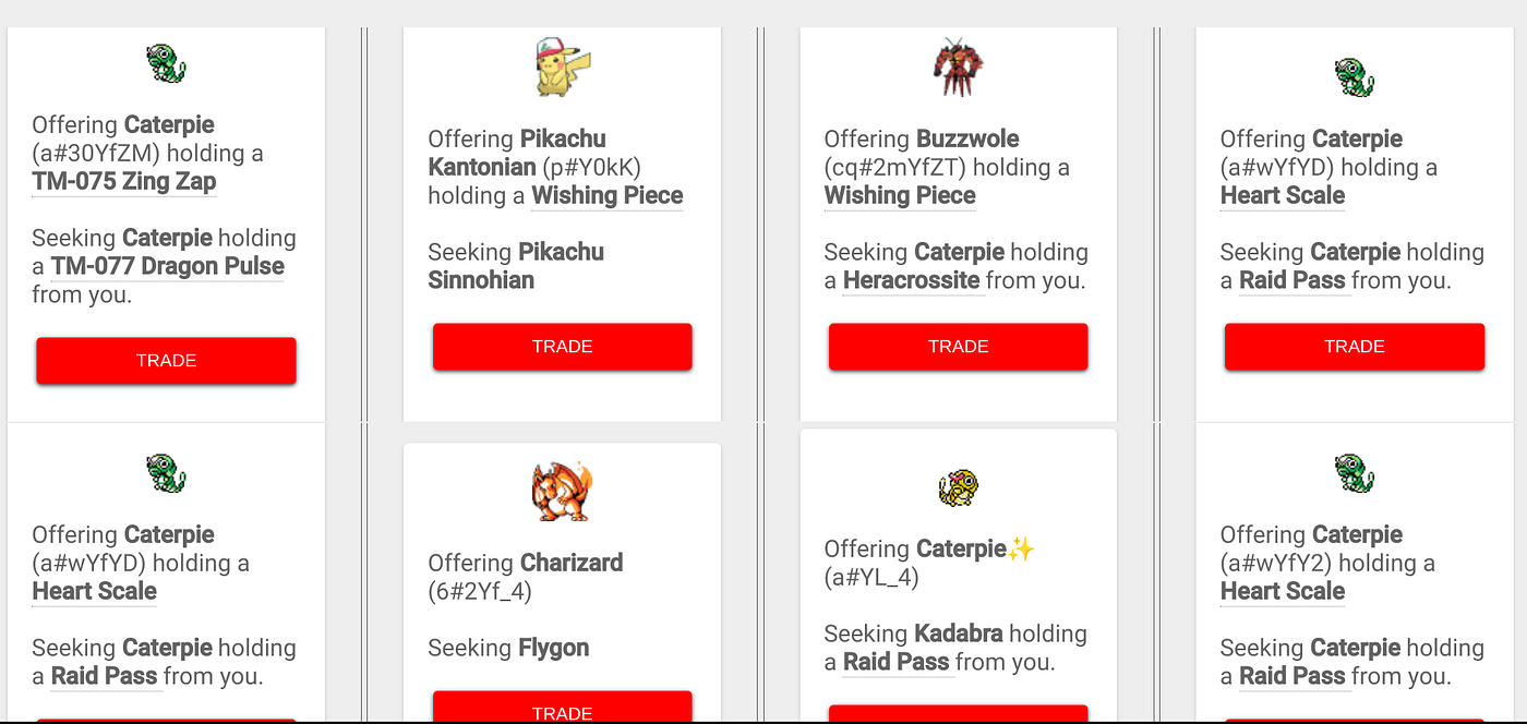 Pokemon Vortex Trading