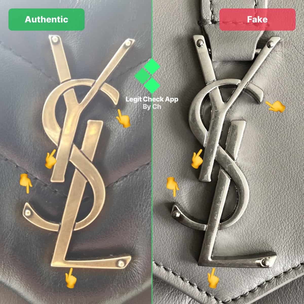 Yves Saint Laurent LouLou Monogram Quilted Chevron — Real Vs Fake YSL Bag  Guide, by Legit Check By Ch