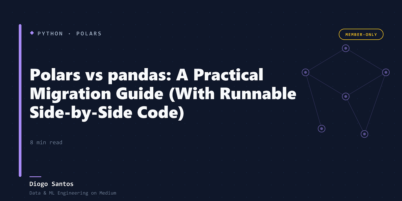 Polars vs pandas: A Practical Migration Guide (With Runnable Side-by-Side Code)
