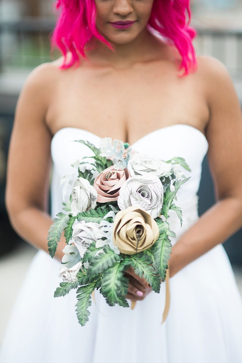 Real wedding with officiant dressed as harry potter