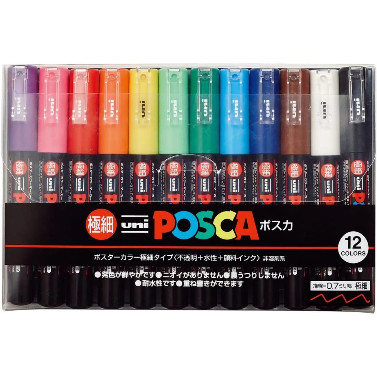 Paint Marker Set: 12 Extra Fine Tip and 12 Medium Tip Paint Pens