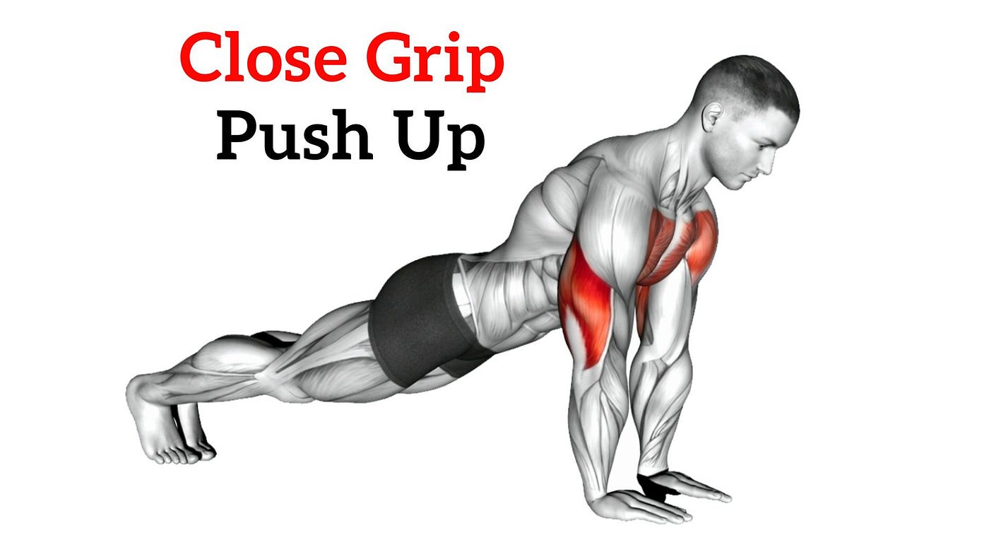 Close Grip Push Up: How To Do, Muscles Worked, Benefits, by FIT LIFE  REGIME