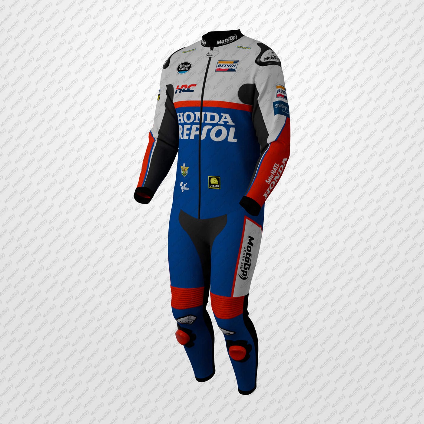 Shop Luca Marini Honda Repsol Racing Suit — Top Grade Genuine Leather