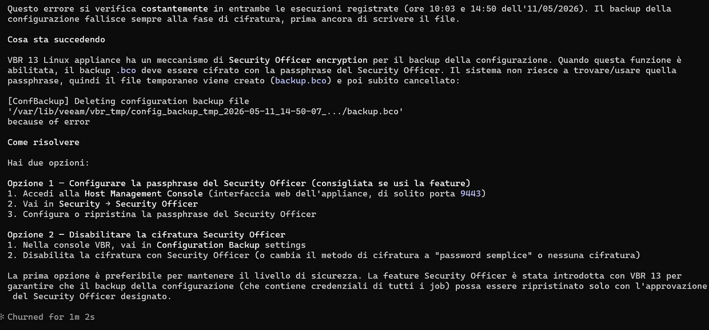 Veeam VSA Configuration Backup and Security Officer
