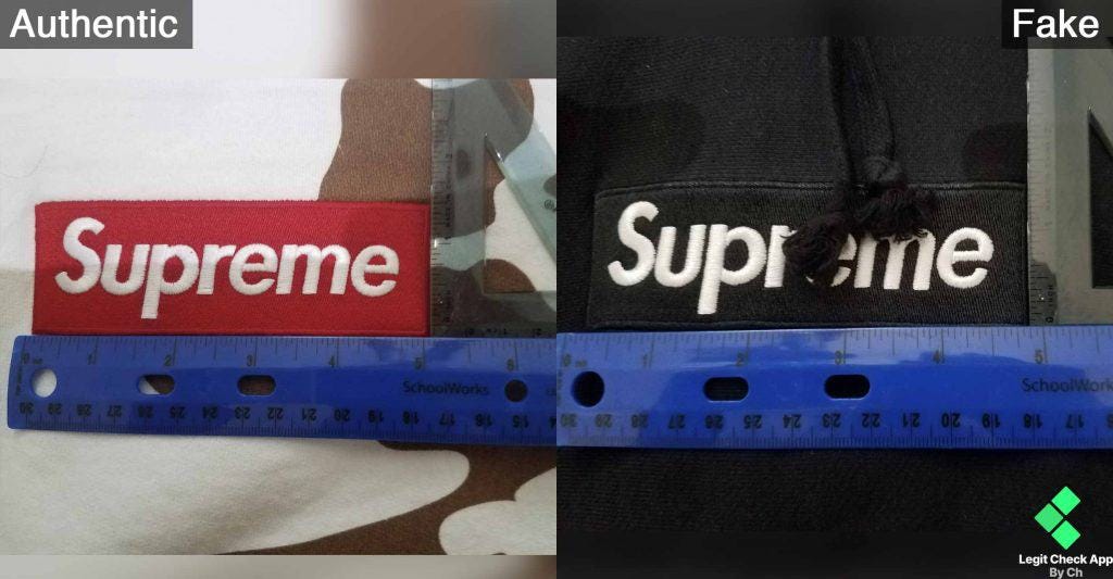 How To Spot Fake Supreme Box Logo — Fake Vs Real Supreme Bogo Hoodie, by  Legit Check By Ch