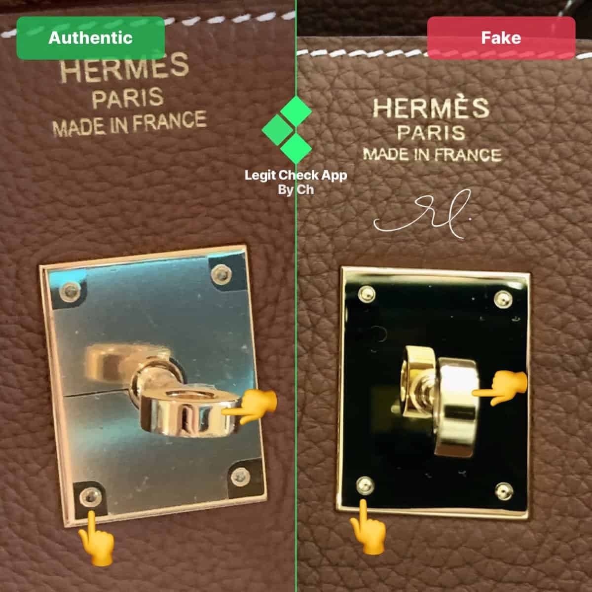 stamp hermes birkin bag real vs fake