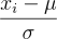 The standard scaling formula