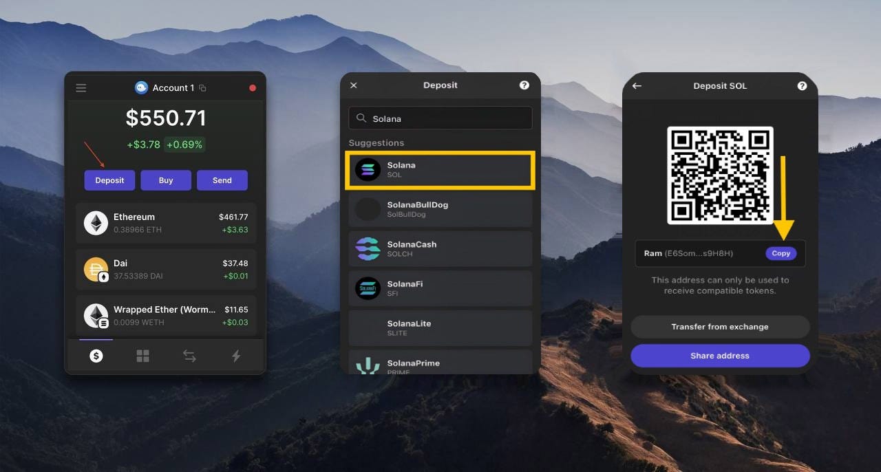 How to deposit funds to your Phantom wallet | by Ramesh_Magar | Medium
