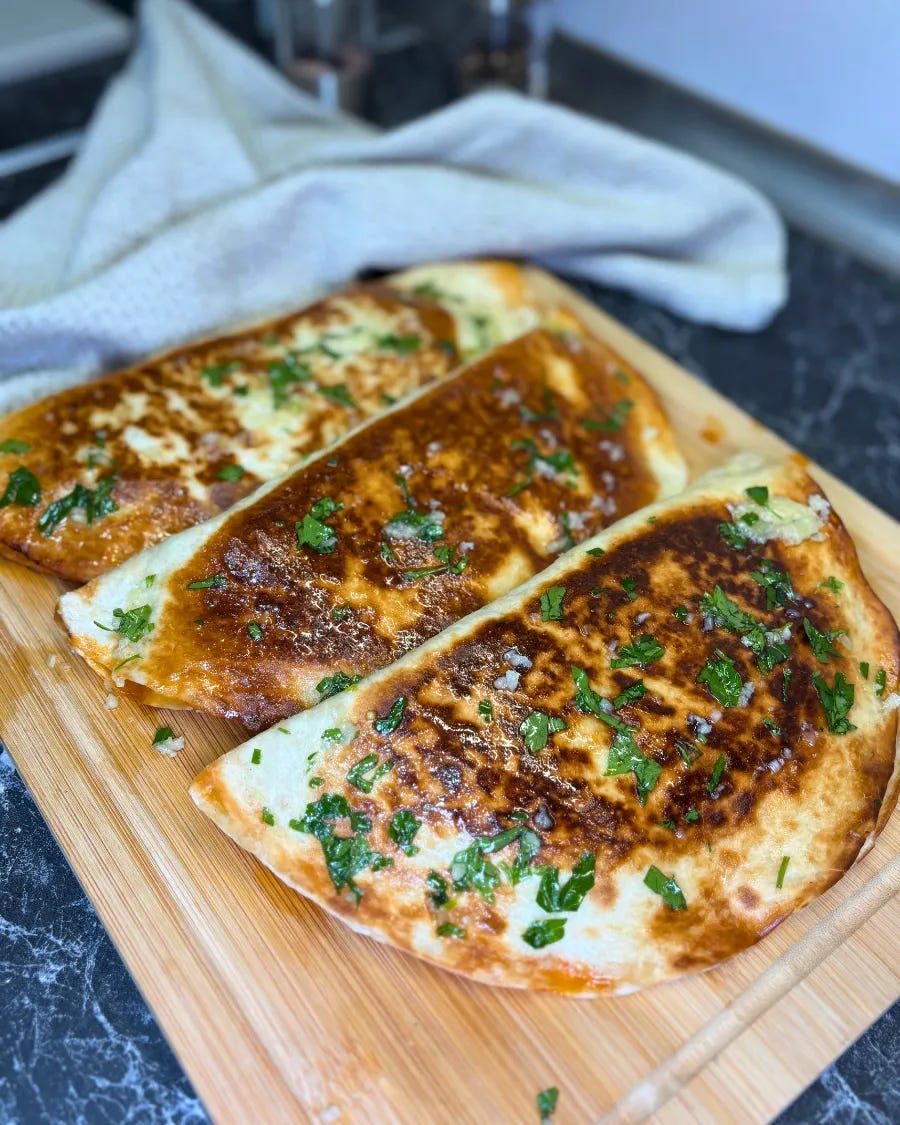 Crispy Chicken Tortillas with Cheese and Garlic Butter (Easy Recipe)