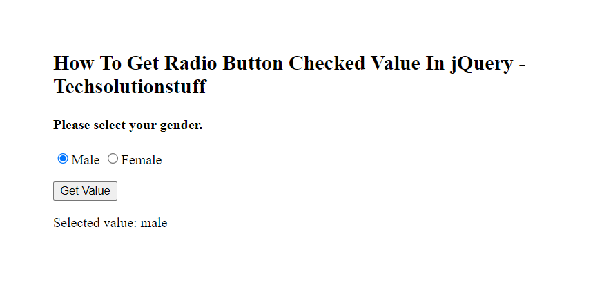 How To Get Radio Button Checked Value In jQuery | Medium